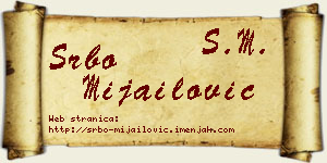 Srbo Mijailović vizit kartica
